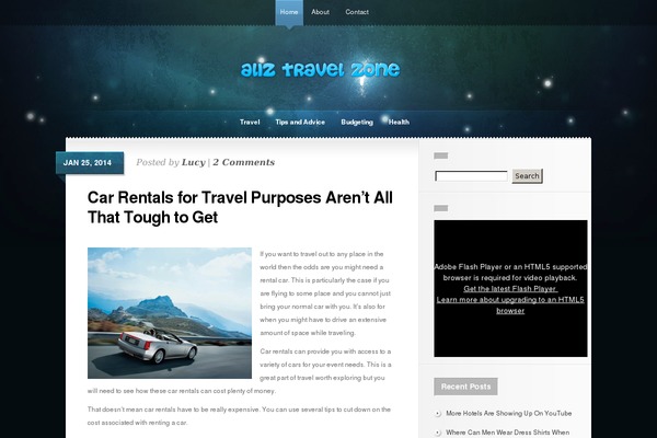 Glow theme site design template sample