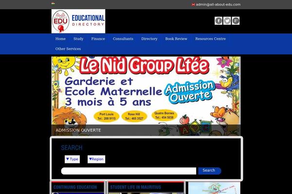 Education theme site design template sample
