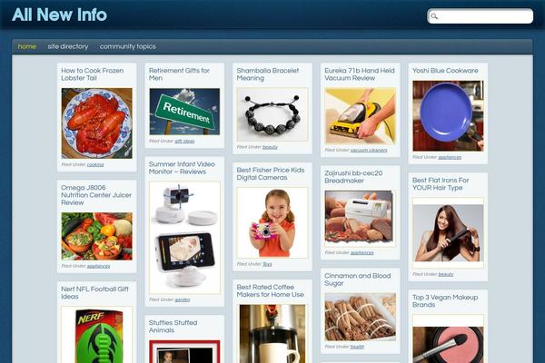 PinBlue theme site design template sample