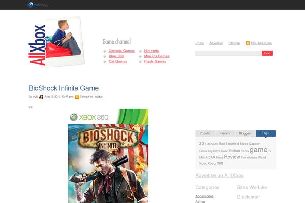 Yabloggy theme site design template sample