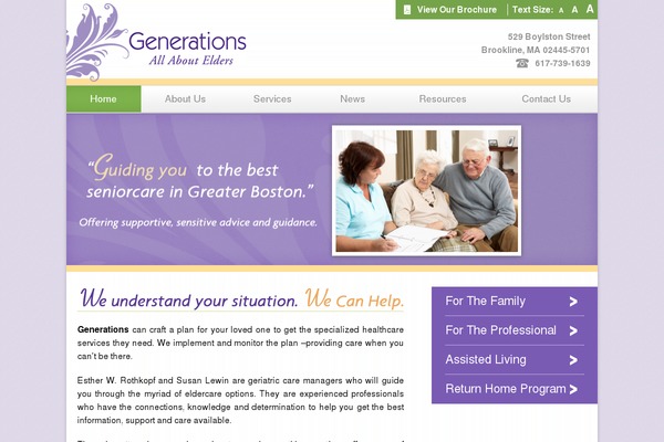 allaboutelders.com site used Generations