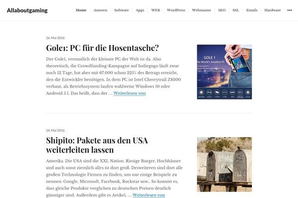 allaboutgaming.de site used Bloggr