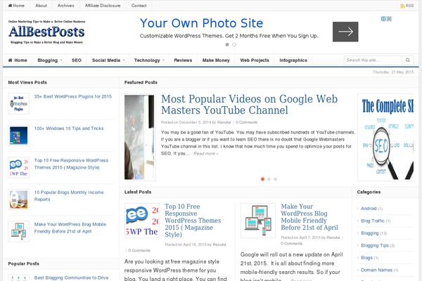 Freshlife theme site design template sample