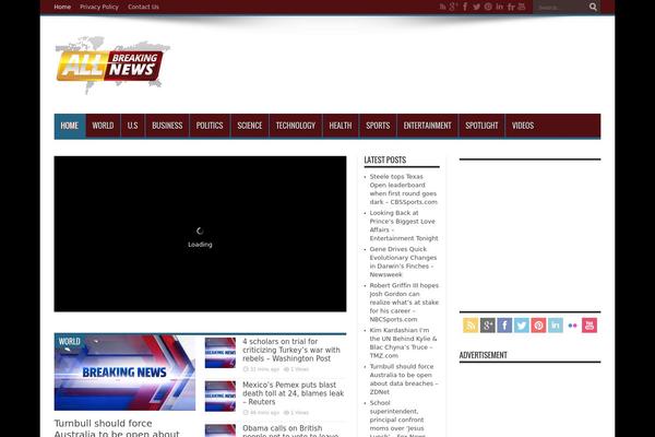 Jarida theme site design template sample