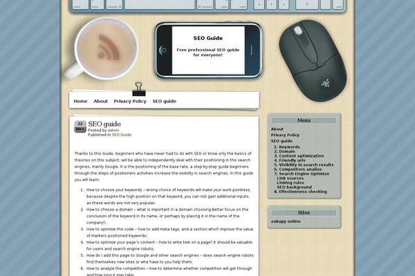 Coffee-desk theme site design template sample