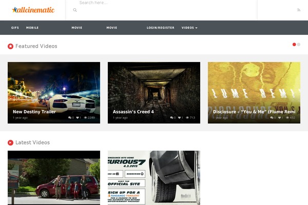 VideoTube theme site design template sample