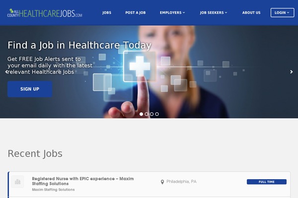 Jobify theme site design template sample