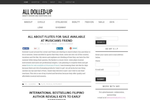 Fashionistas theme site design template sample