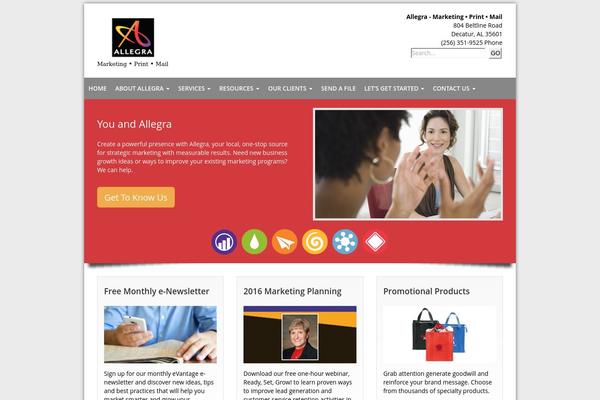 Allegra theme site design template sample