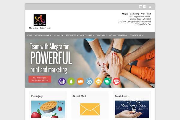 Allegra theme site design template sample