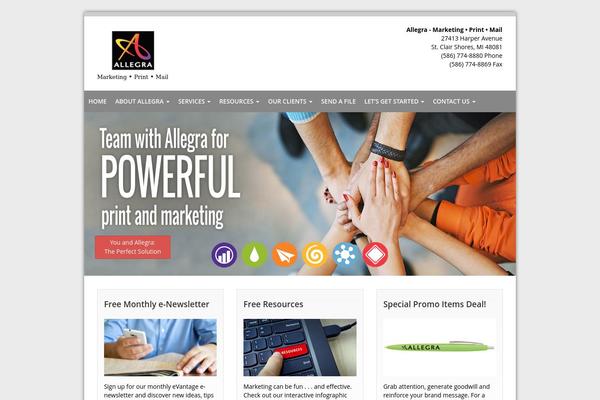 Allegra theme site design template sample