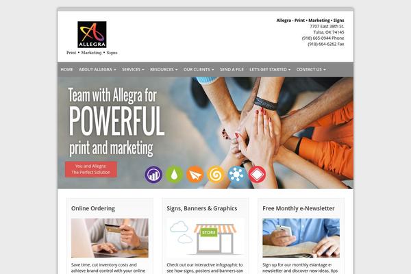 Allegra theme site design template sample
