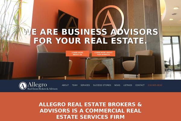 Allegro theme site design template sample