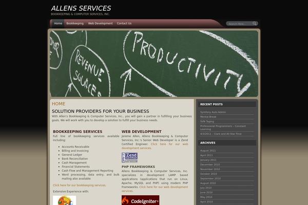Evening Shade theme site design template sample