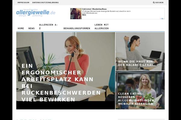 15Zine Child theme site design template sample