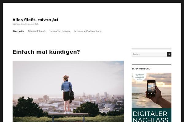 Twenty Sixteen theme site design template sample