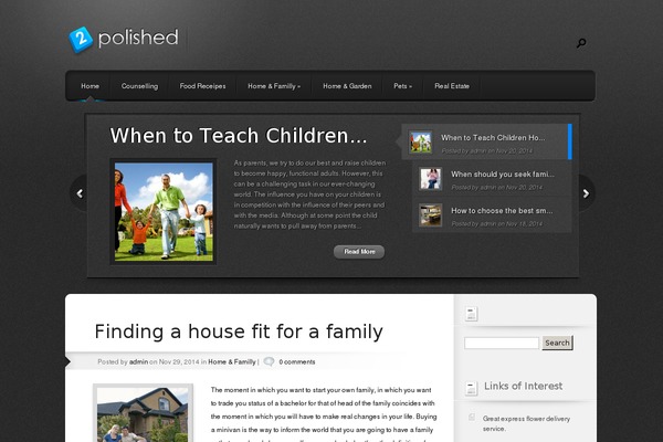 Polished theme site design template sample