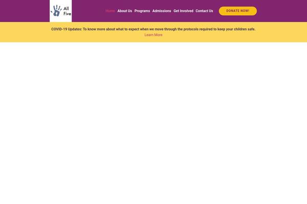 allfive.org site used Children-charity