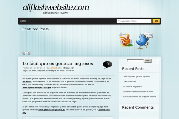 DynaBlue theme site design template sample