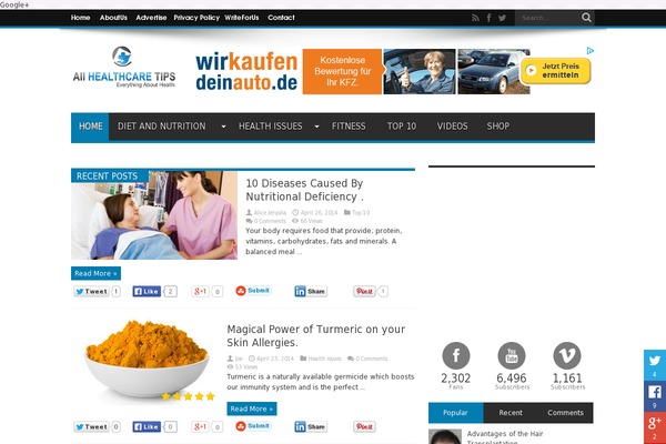 Health-center-lite theme site design template sample