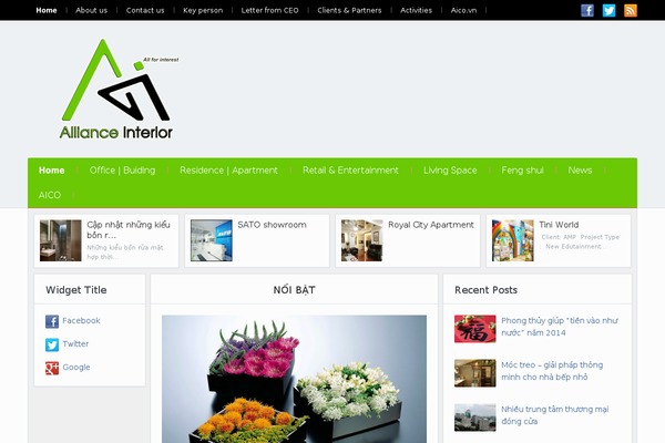 Alliance theme site design template sample