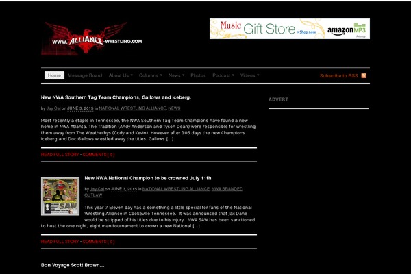 alliance-wrestling.com site used CoverNews