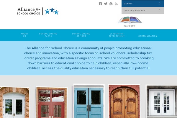 allianceforschoolchoice.org site used Roots