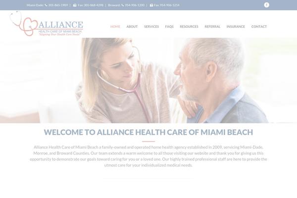 Alliance theme site design template sample