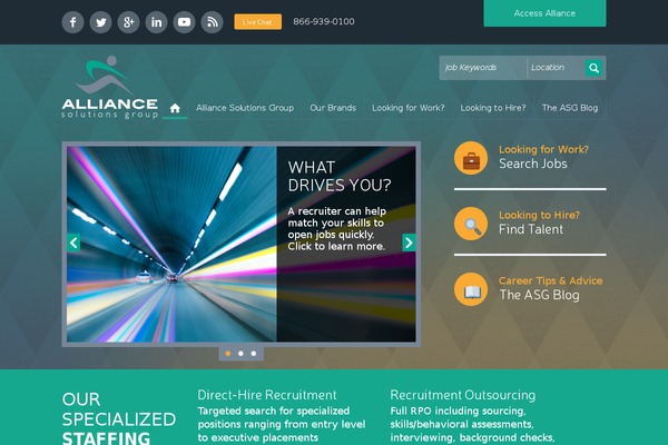 Alliance theme site design template sample