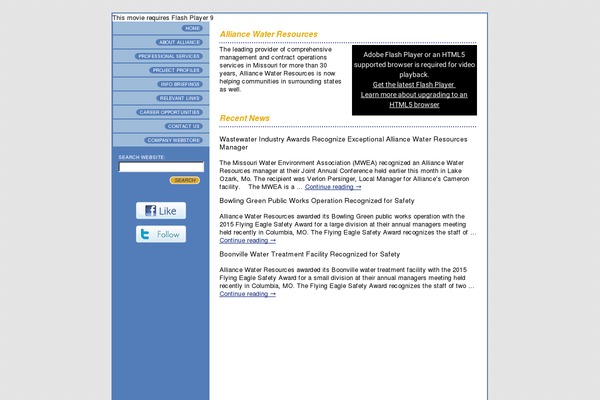 Alliance theme site design template sample