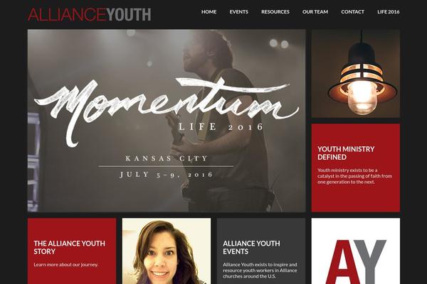 Alliance theme site design template sample