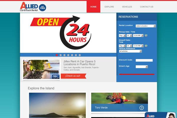 Allied theme site design template sample