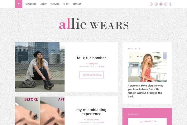 Samantha theme site design template sample