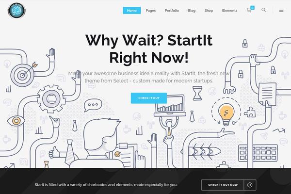 Startit theme site design template sample