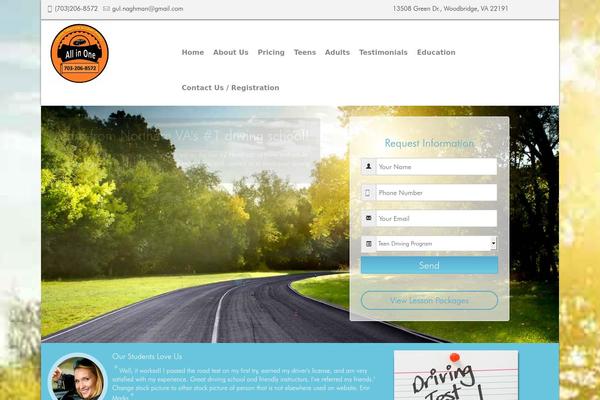 Drivingschool theme site design template sample