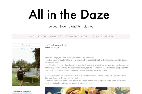 allinthedaze.com site used Minty