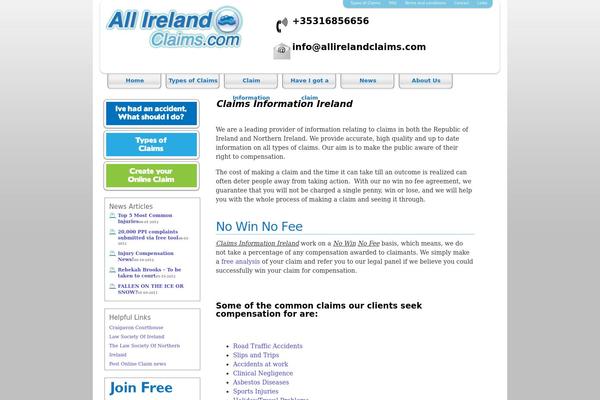 allirelandclaims.com site used Claimsinfo