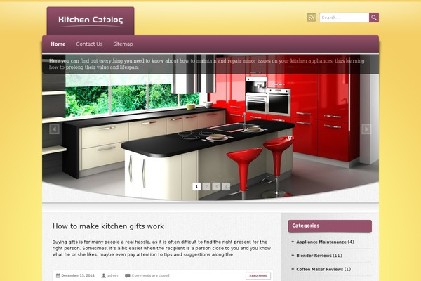 Kitchen theme site design template sample