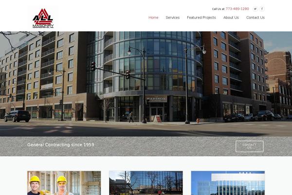 Construction theme site design template sample