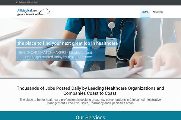 One Page theme site design template sample