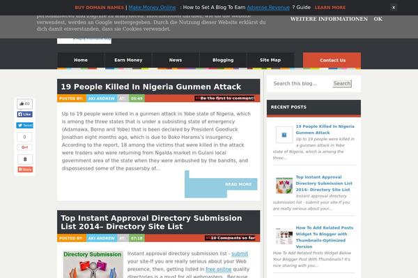 Spirit theme site design template sample