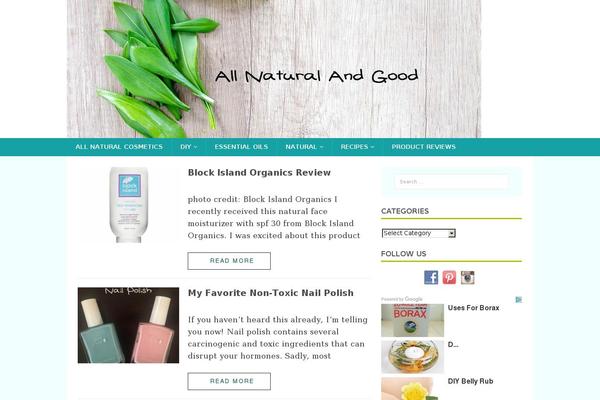 allnaturalandgood.com site used Weblog
