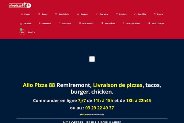 Pizzaro theme site design template sample