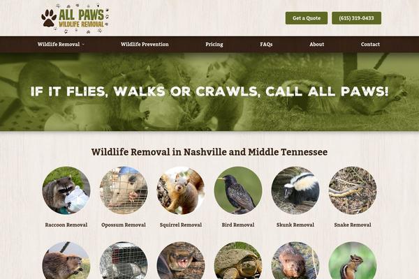 allpawswildlife.com site used Allpawswildlife