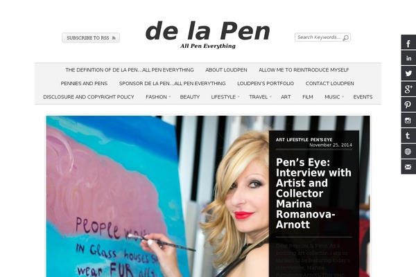 Editorial theme site design template sample