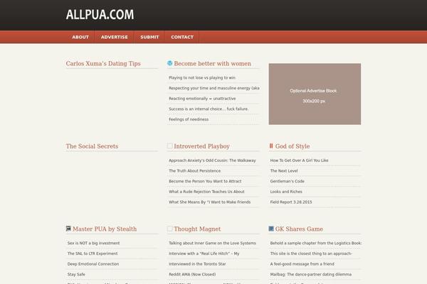 Aggregator theme site design template sample