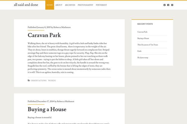 Ignite theme site design template sample