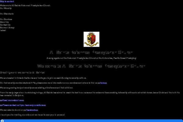allsaintsreformed.org site used Blockbase-premium