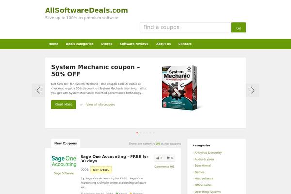 allsoftwaredeals.com site used Scoopbiz