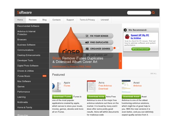allsoftwaredownloads.com site used Theme1837